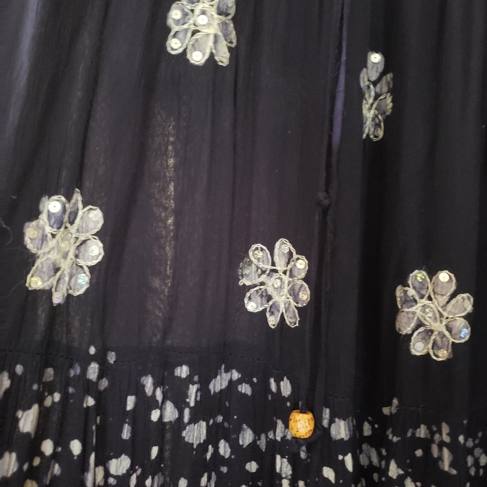 Navy Floral Skirt - Picture 7 of 8